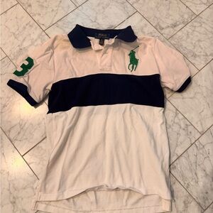 Polo by Ralph Lauren Kids White and Blue Shirt